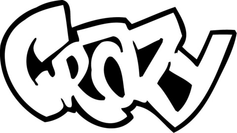 Crazy Graffiti  Coloring Page